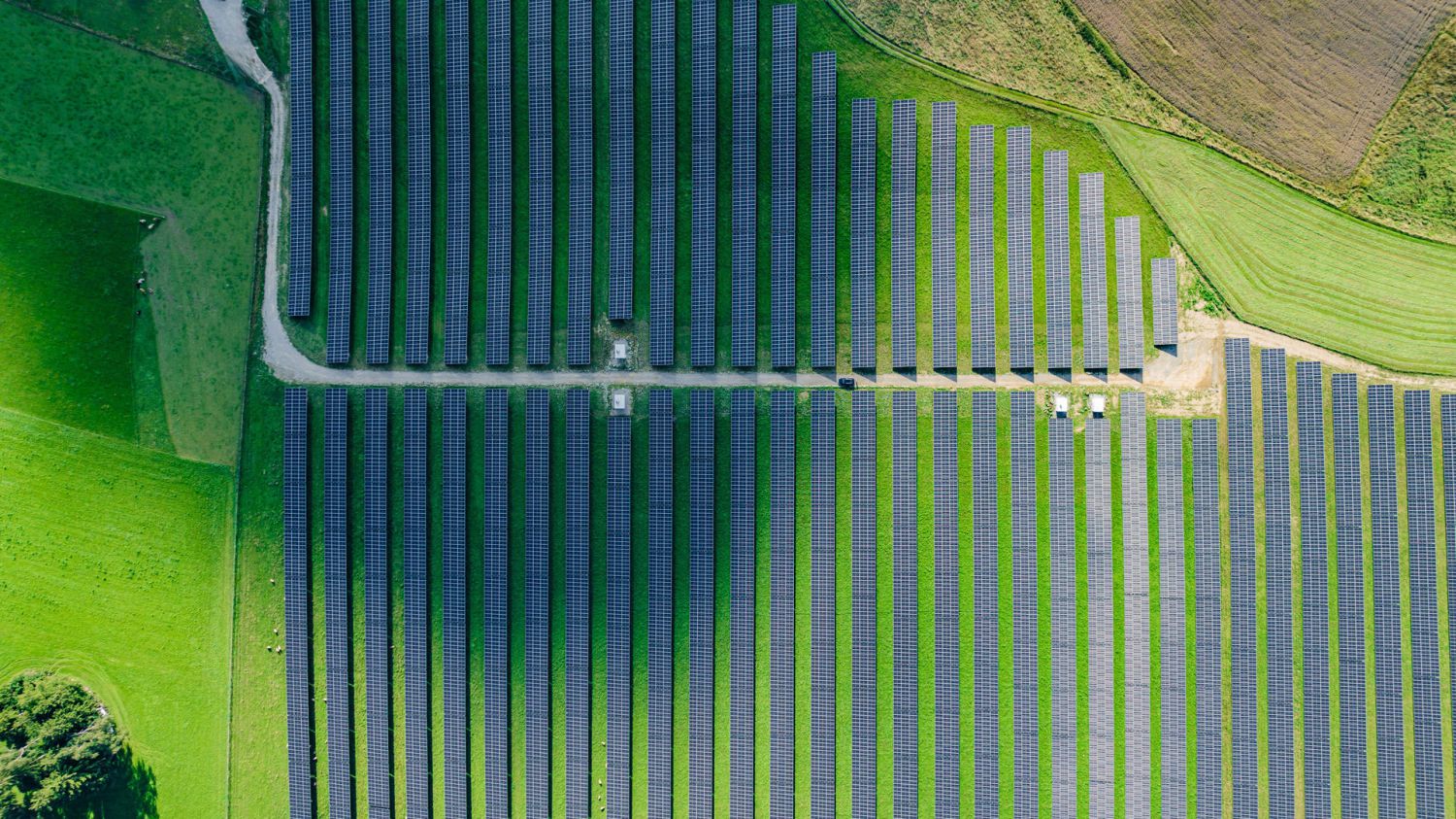 Freiflächen-Photovoltaik Luftbild